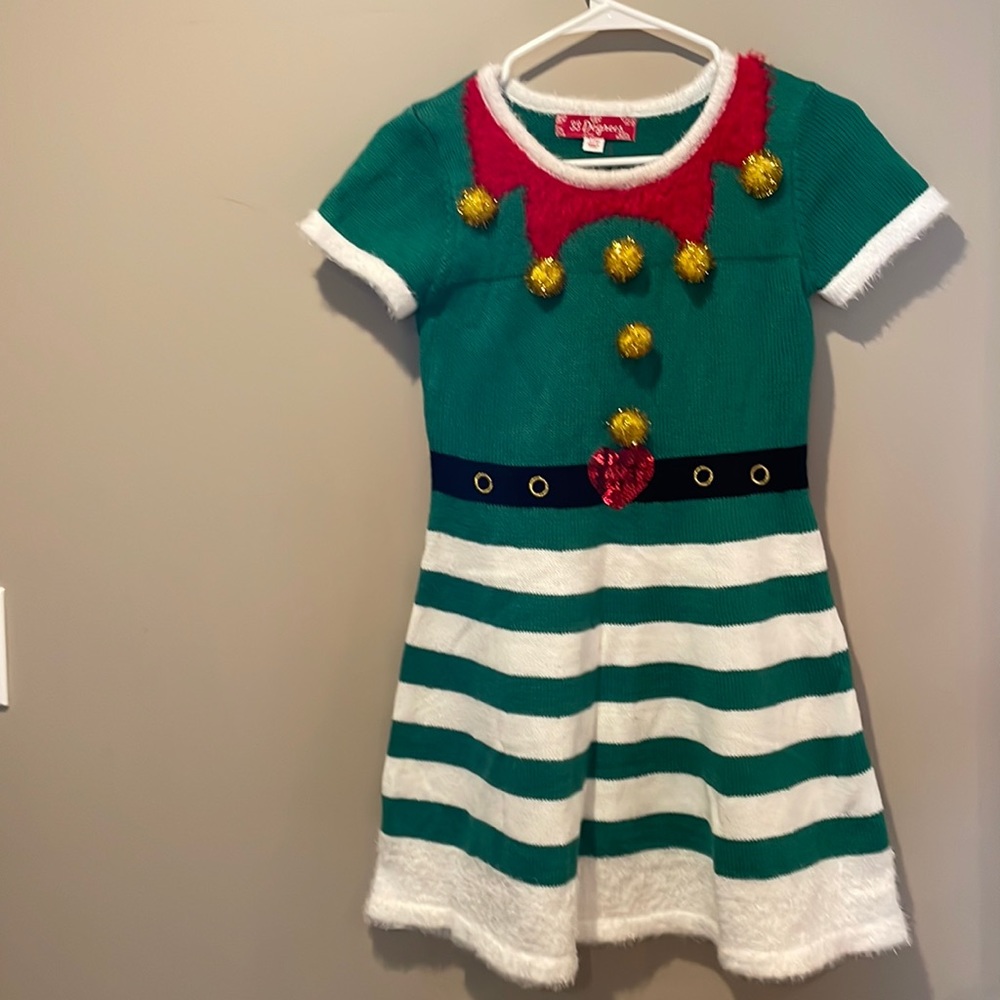 Girls “Santa’s Helper” Christmas Dress